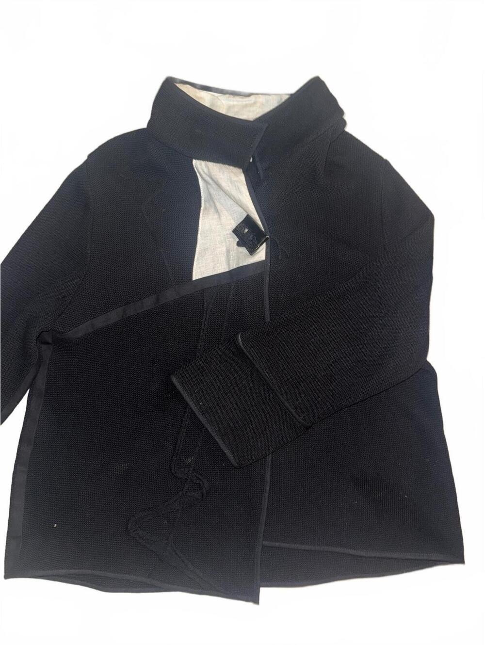 Vintage Women's Boutique Jaskar Black Knit Cardigan Sweater Jacket Size 2XL